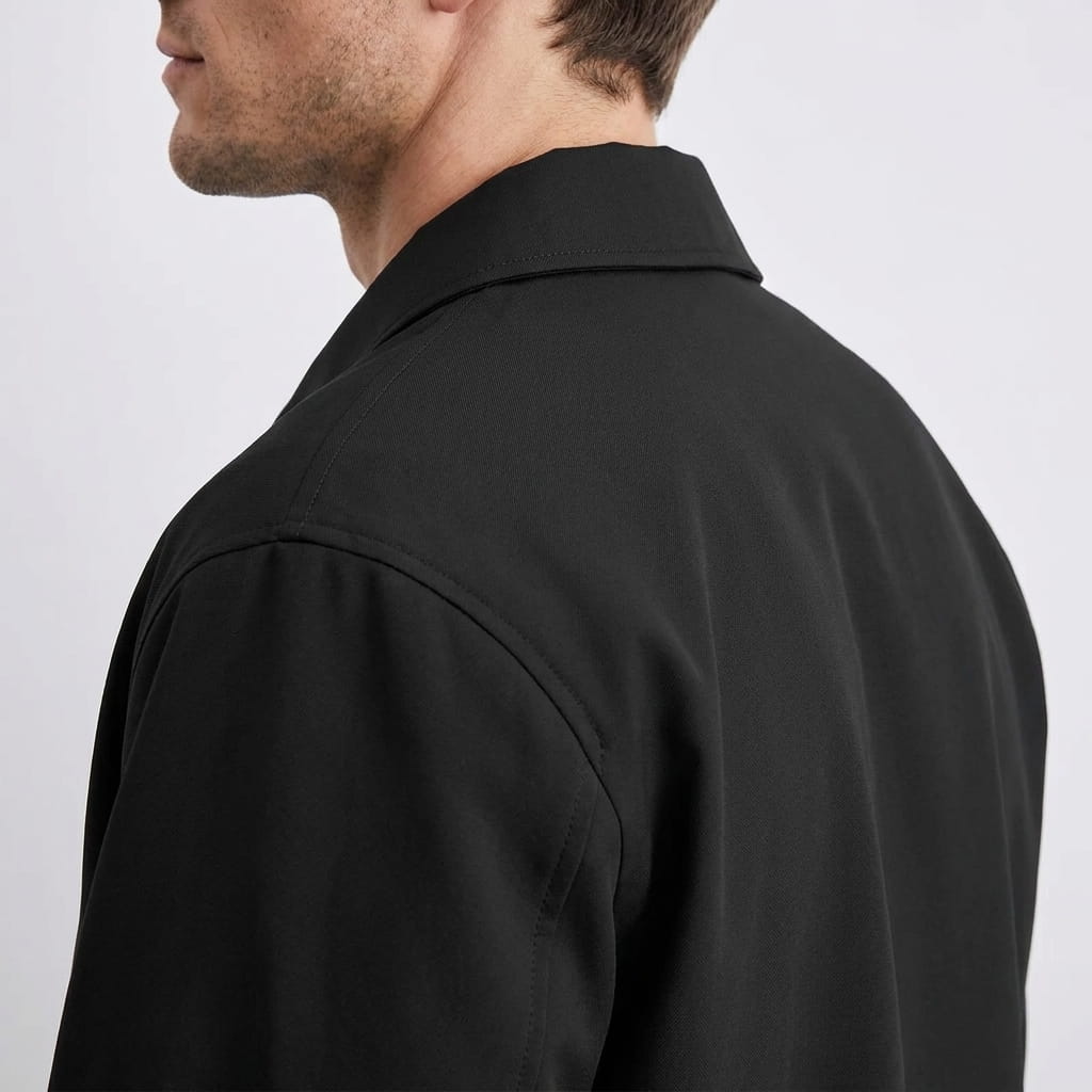 Mikael Turn-Down Collar Bomber Jacket – Ribbed Cuff Full-Zip Woven Classic Outerwear