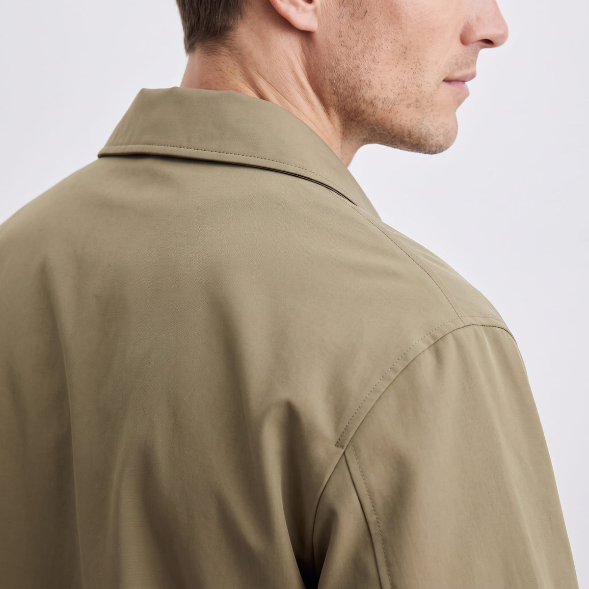 Mikael Turn-Down Collar Bomber Jacket – Ribbed Cuff Full-Zip Woven Classic Outerwear