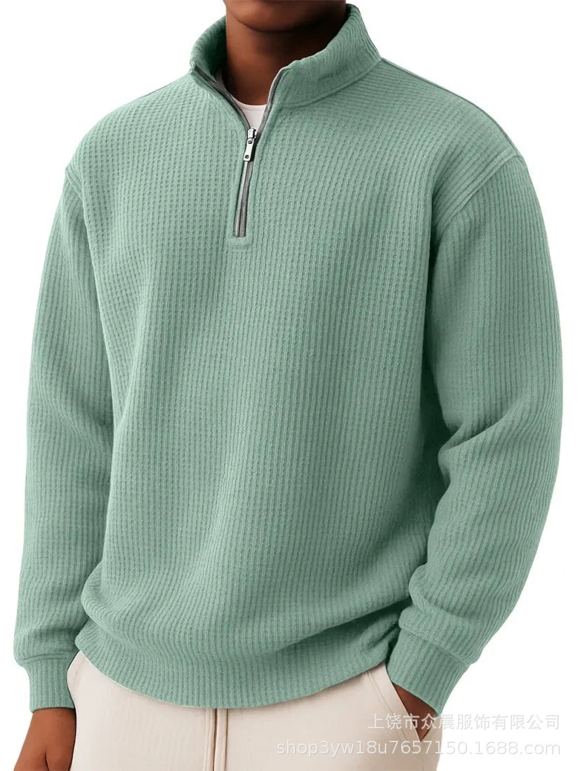 KNIT HALF ZIP SWEATER FOR MEN