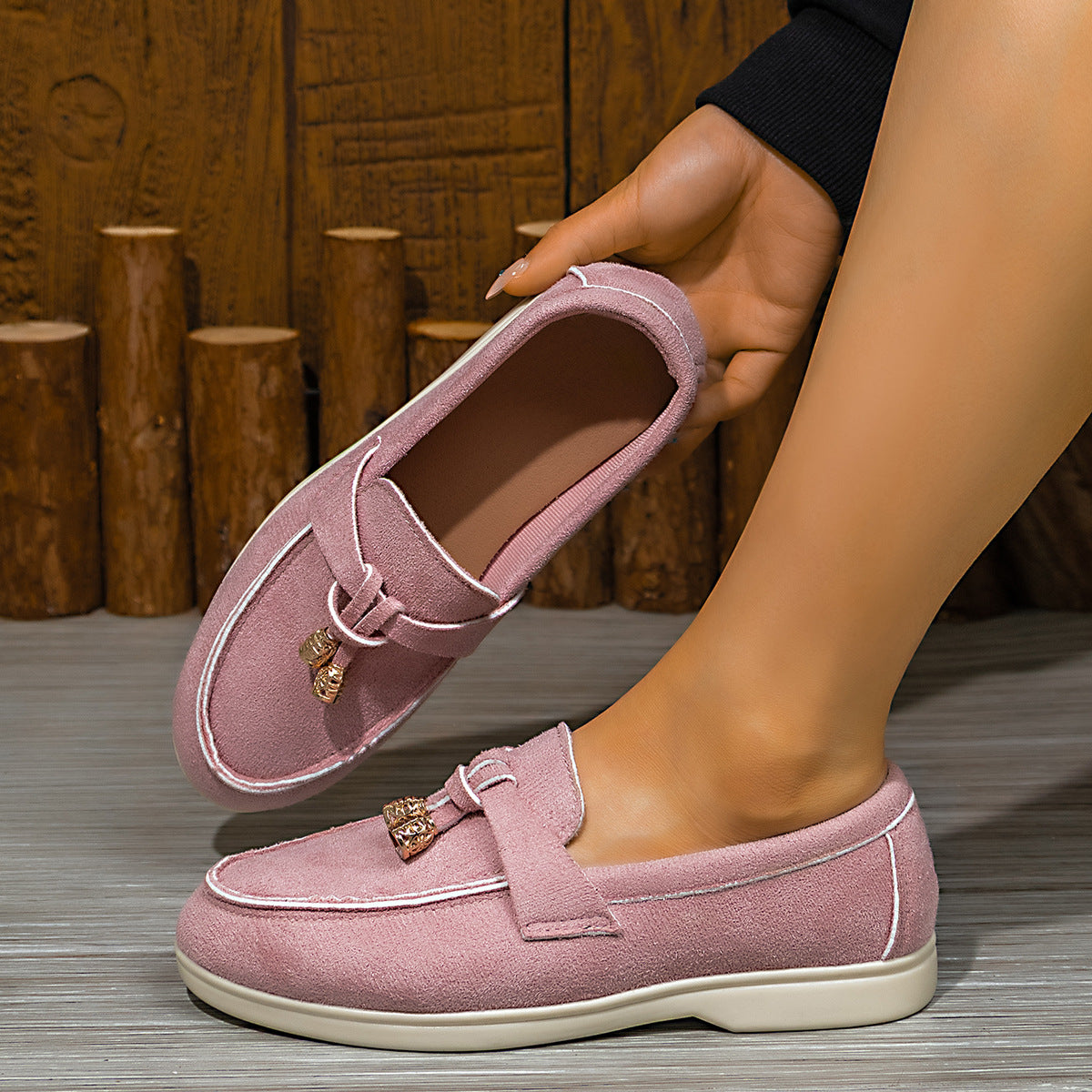 Women's Loafers with Tassel Detail and Cushioned Sole
