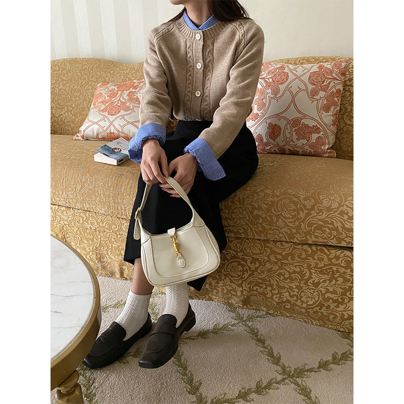 Women's Cable-Knit Cardigan with Button Front
