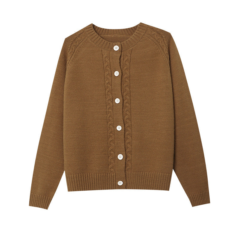 Women's Cable-Knit Cardigan with Button Front
