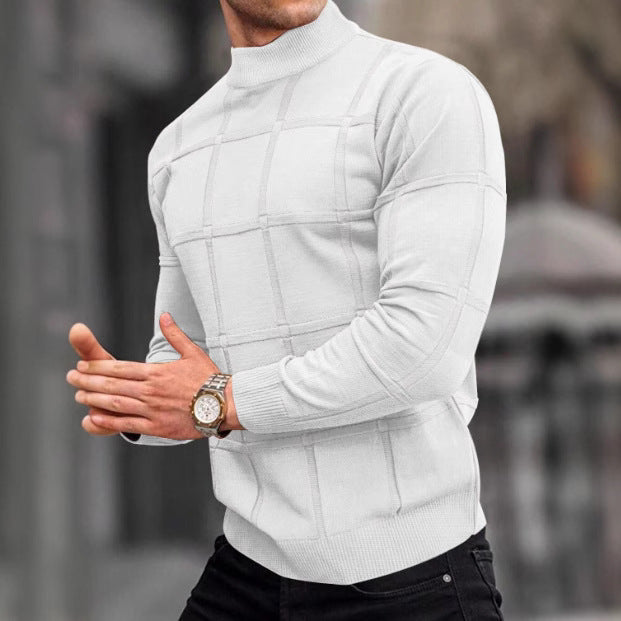 Men's Cotton Roll Neck Knit Jumper