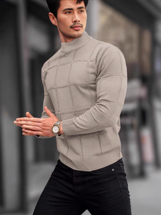 Men's Cotton Roll Neck Knit Jumper