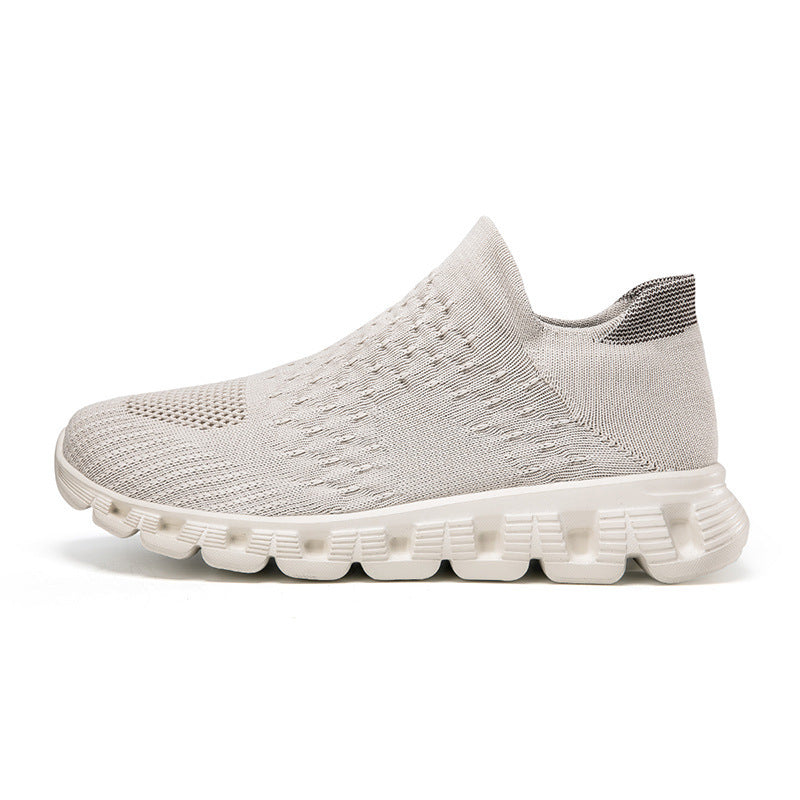 Men's Knitted Slip-On Trainers with Cushioned Sole