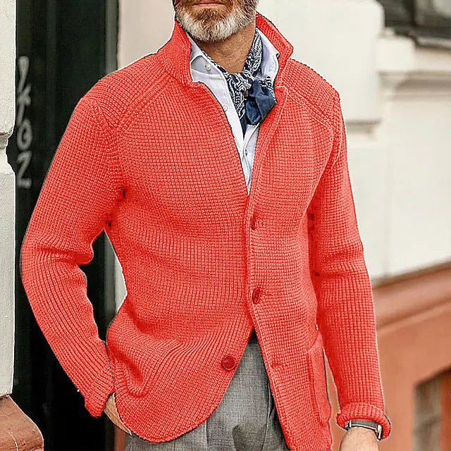 STRUCTURED KNIT CARDIGAN FOR MEN