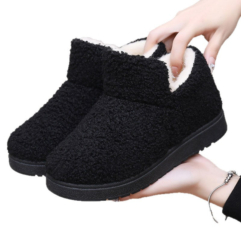 Women's Fleece-Lined Slipper Boots Ankle Height