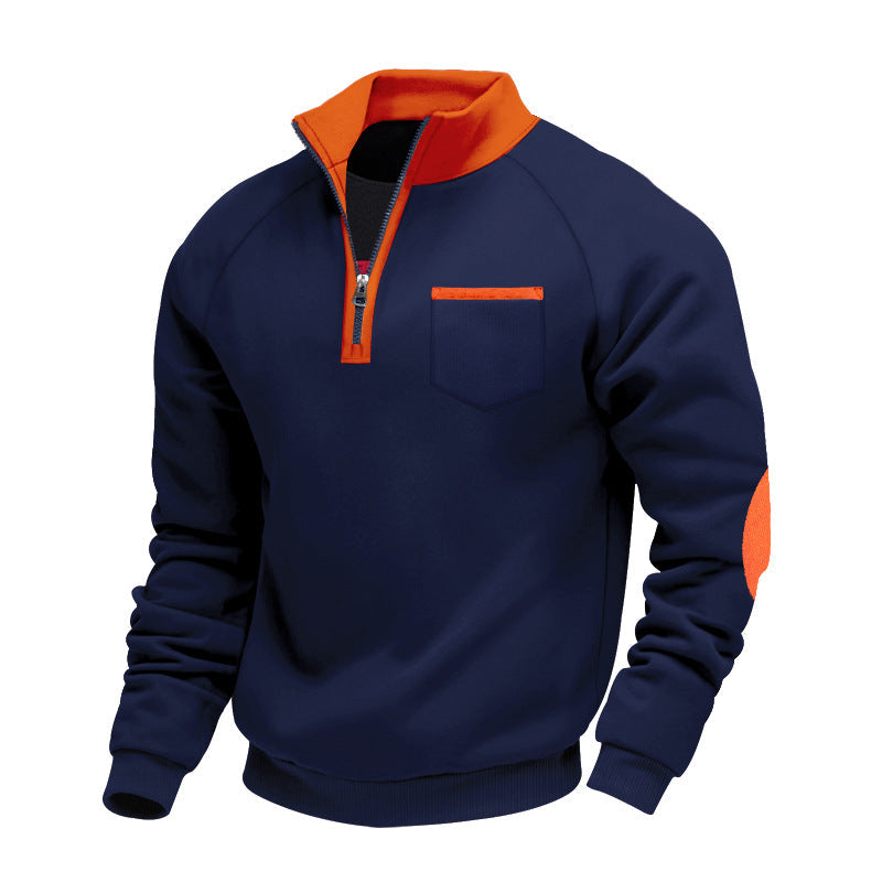 FLEECE PULLOVER WITH HALF ZIP FOR MEN