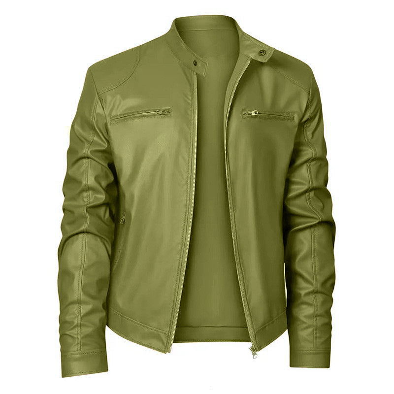 PU MOTORCYCLE JACKET FOR MEN