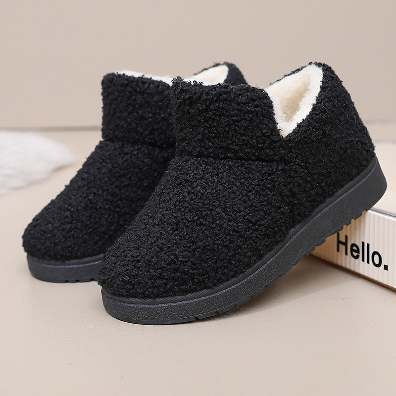 Women's Fleece-Lined Slipper Boots Ankle Height