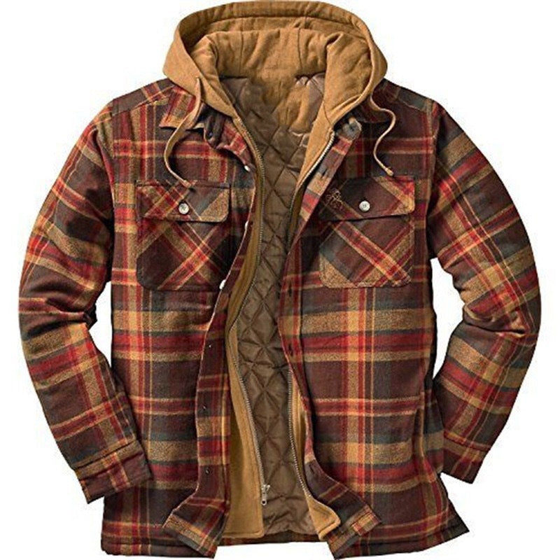 CHECKERED PATCHWORK JACKET FOR MEN