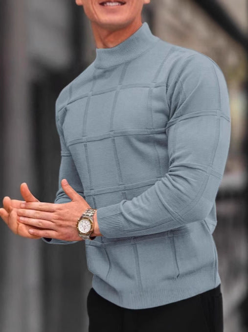Men's Cotton Roll Neck Knit Jumper