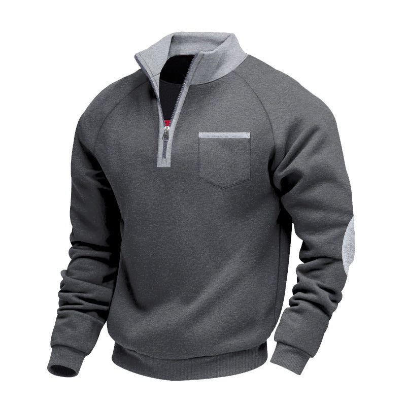 FLEECE PULLOVER WITH HALF ZIP FOR MEN