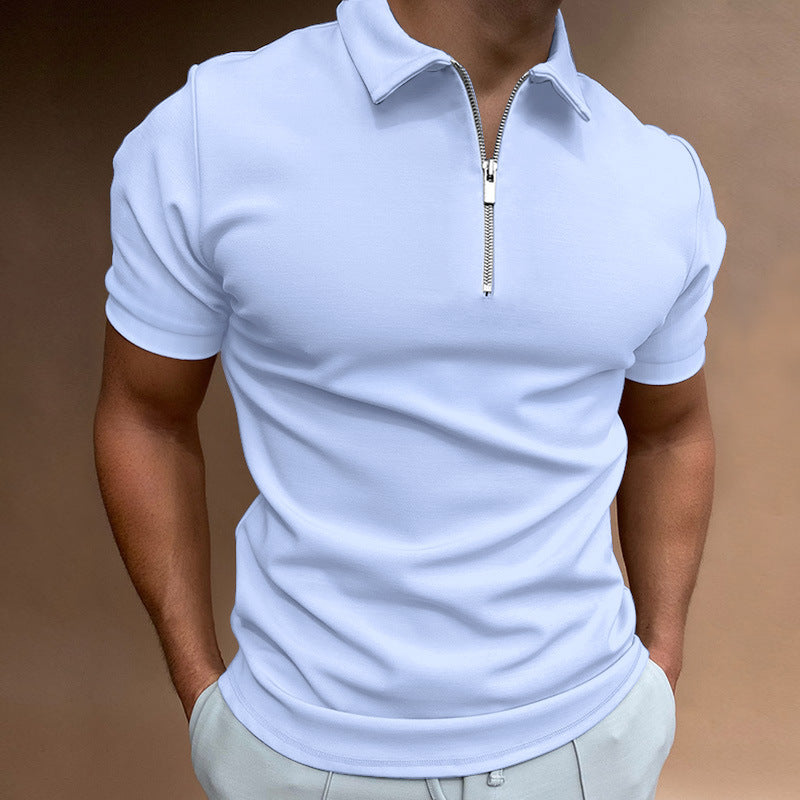 STRETCH ZIP POLO SHIRT FOR MEN