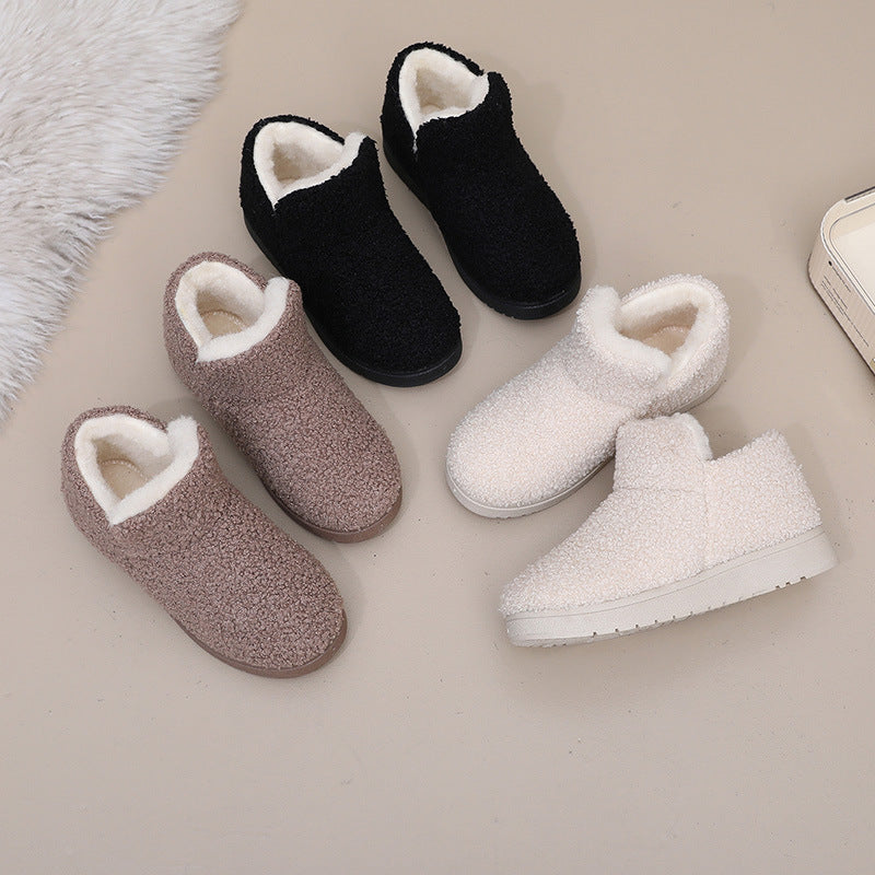 Women's Fleece-Lined Slipper Boots Ankle Height