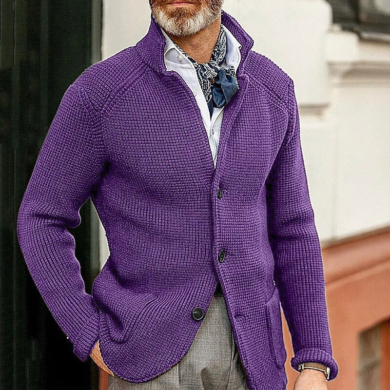 STRUCTURED KNIT CARDIGAN FOR MEN
