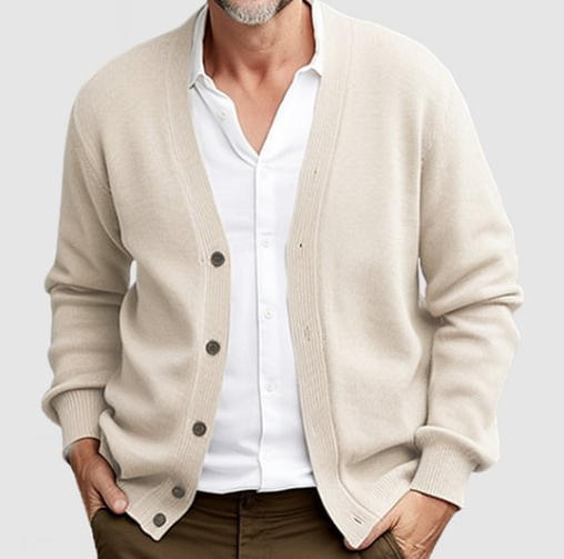 KNIT STAND COLLAR BLAZER FOR MEN