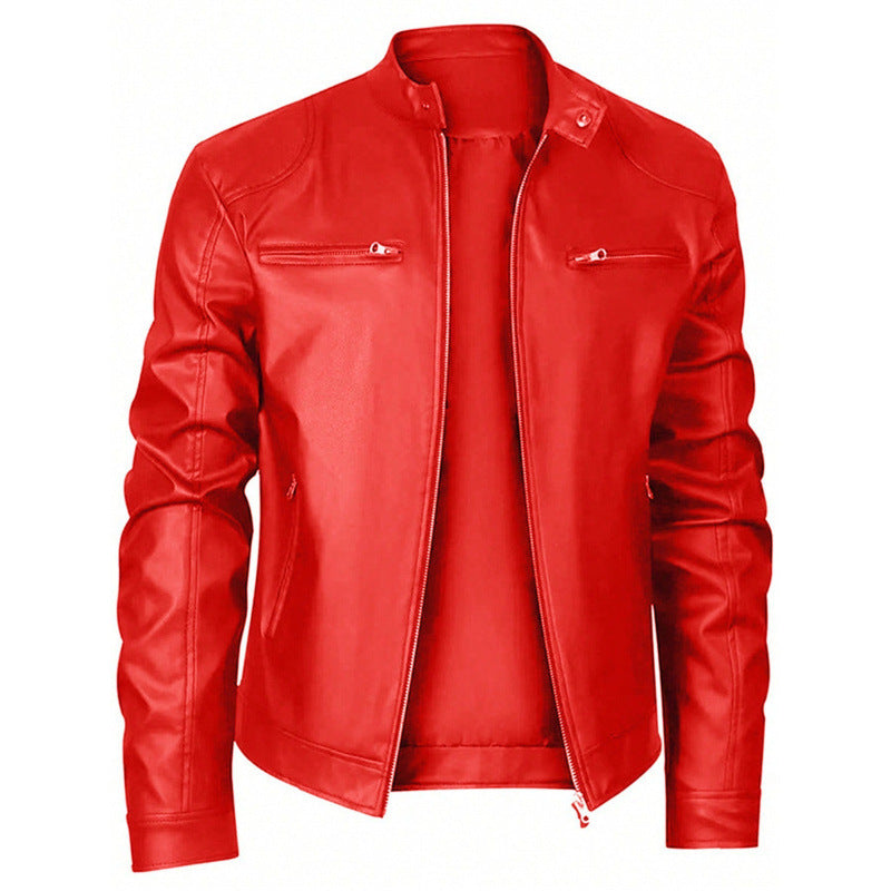 PU MOTORCYCLE JACKET FOR MEN