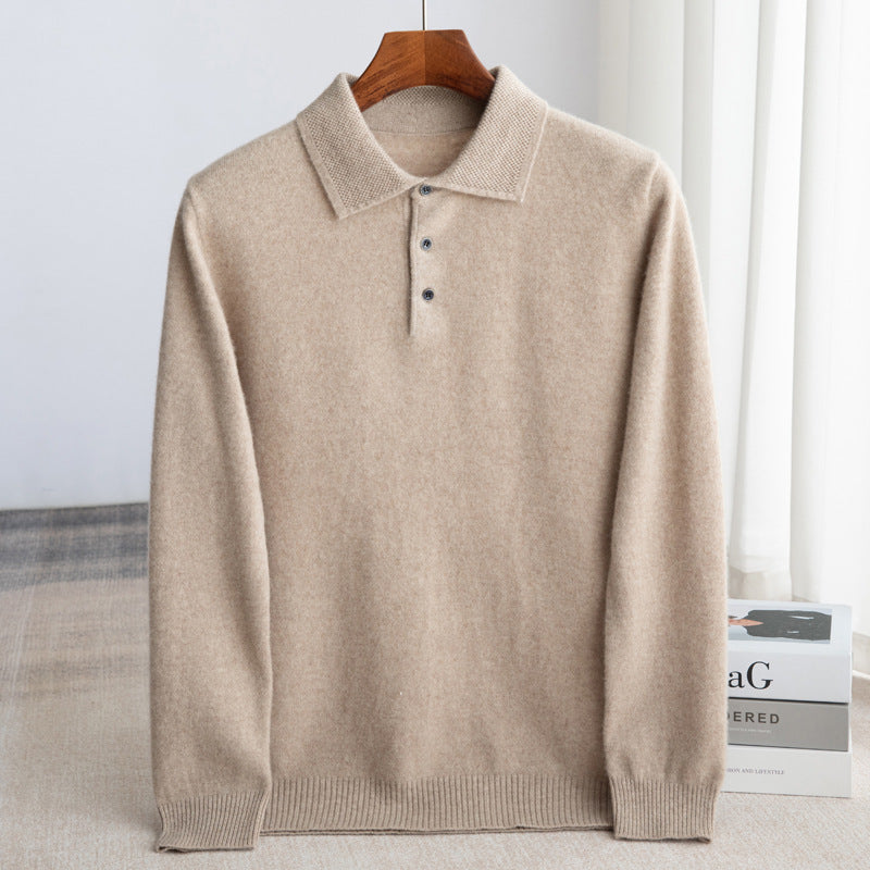 CLASSIC MEN'S POLO SWEATER (premium wool)