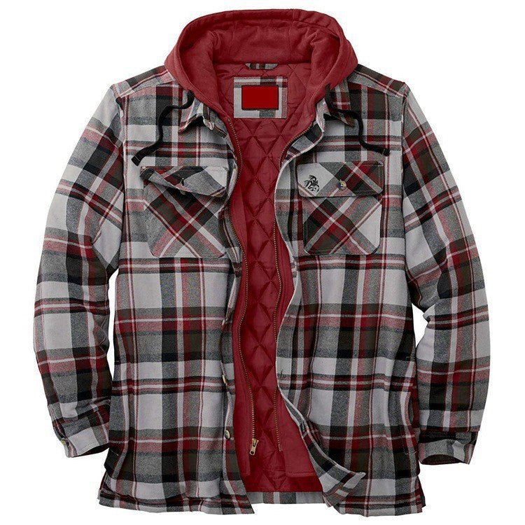 CHECKERED PATCHWORK JACKET FOR MEN