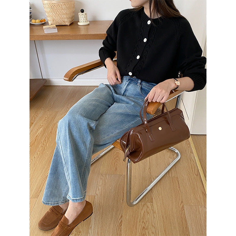 Women's Cable-Knit Cardigan with Button Front
