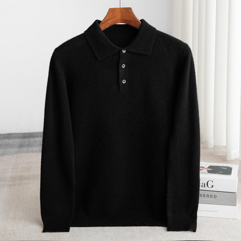 CLASSIC MEN'S POLO SWEATER (premium wool)