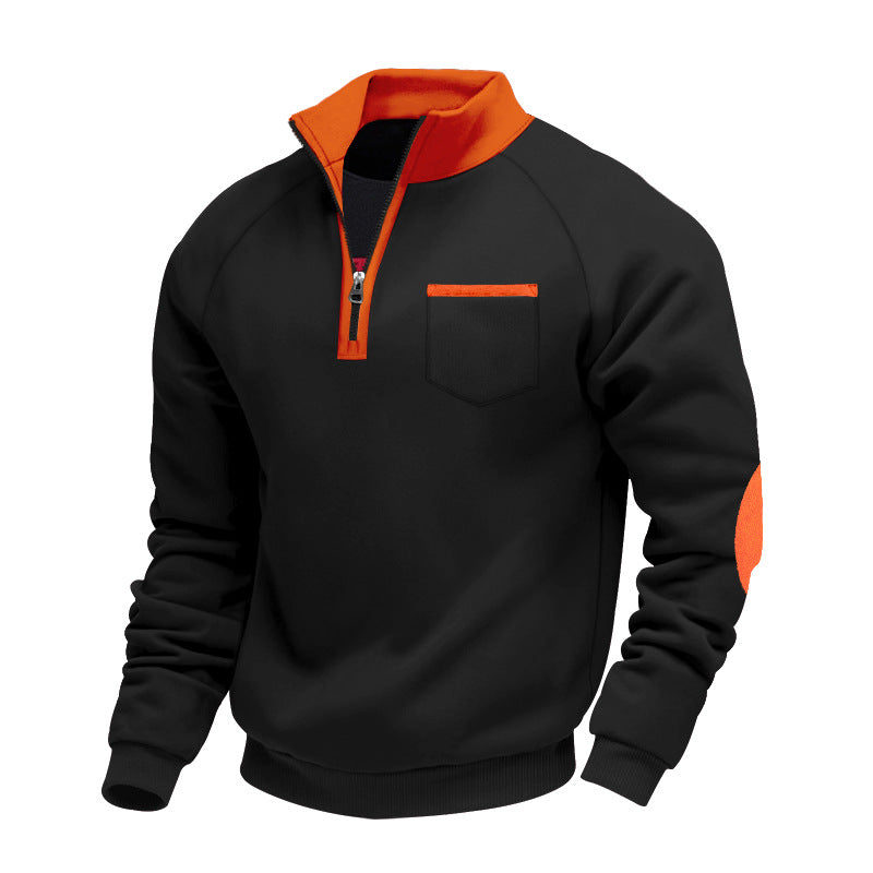 FLEECE PULLOVER WITH HALF ZIP FOR MEN