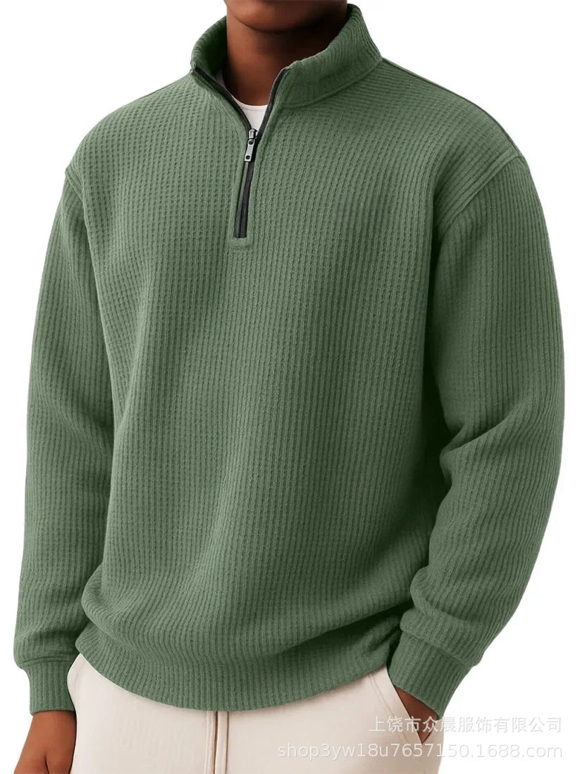 KNIT HALF ZIP SWEATER FOR MEN