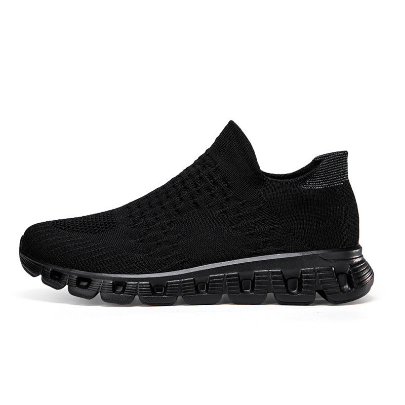 Men's Knitted Slip-On Trainers with Cushioned Sole