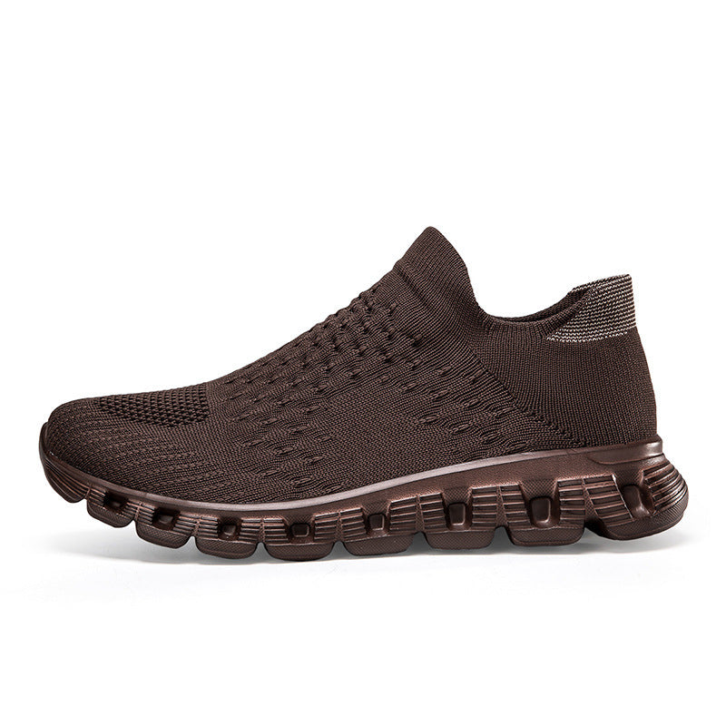 Men's Knitted Slip-On Trainers with Cushioned Sole