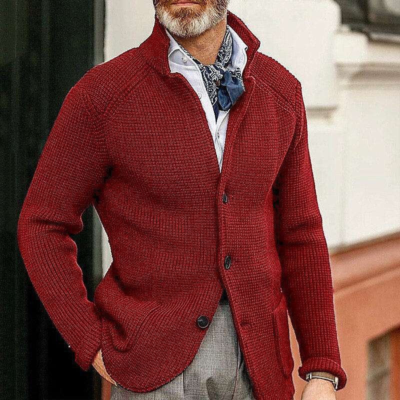 STRUCTURED KNIT CARDIGAN FOR MEN