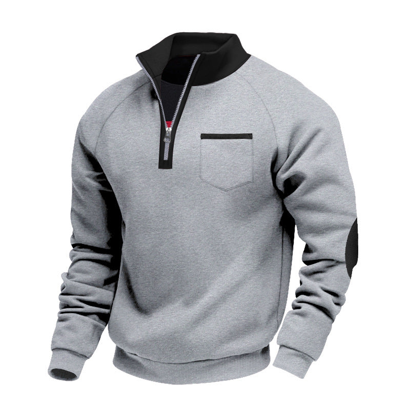 FLEECE PULLOVER WITH HALF ZIP FOR MEN