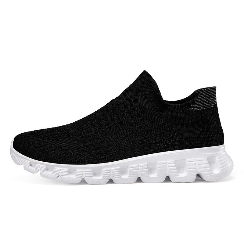 Men's Knitted Slip-On Trainers with Cushioned Sole