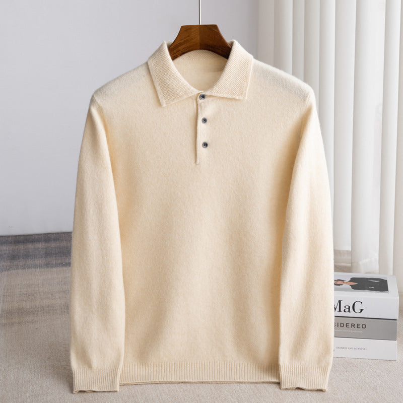 CLASSIC MEN'S POLO SWEATER (premium wool)