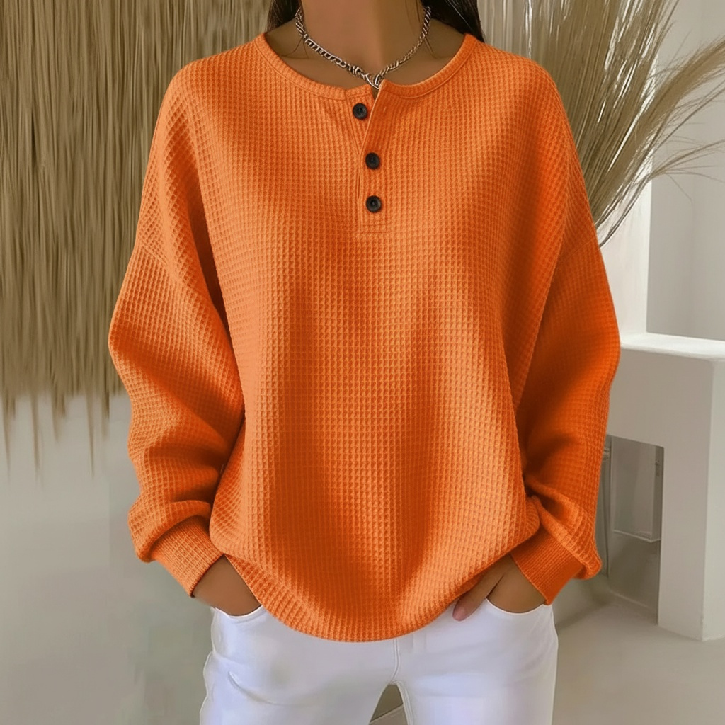 Delphina | Waffle Sweater