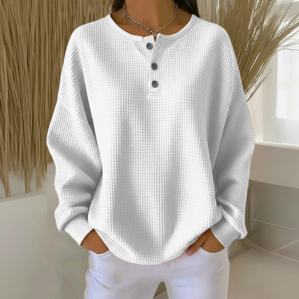 Delphina | Waffle Sweater