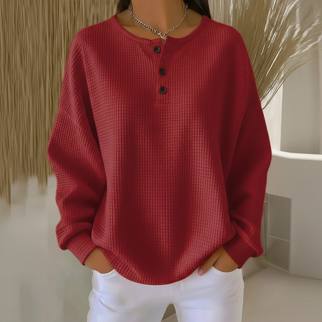 Delphina | Waffle Sweater