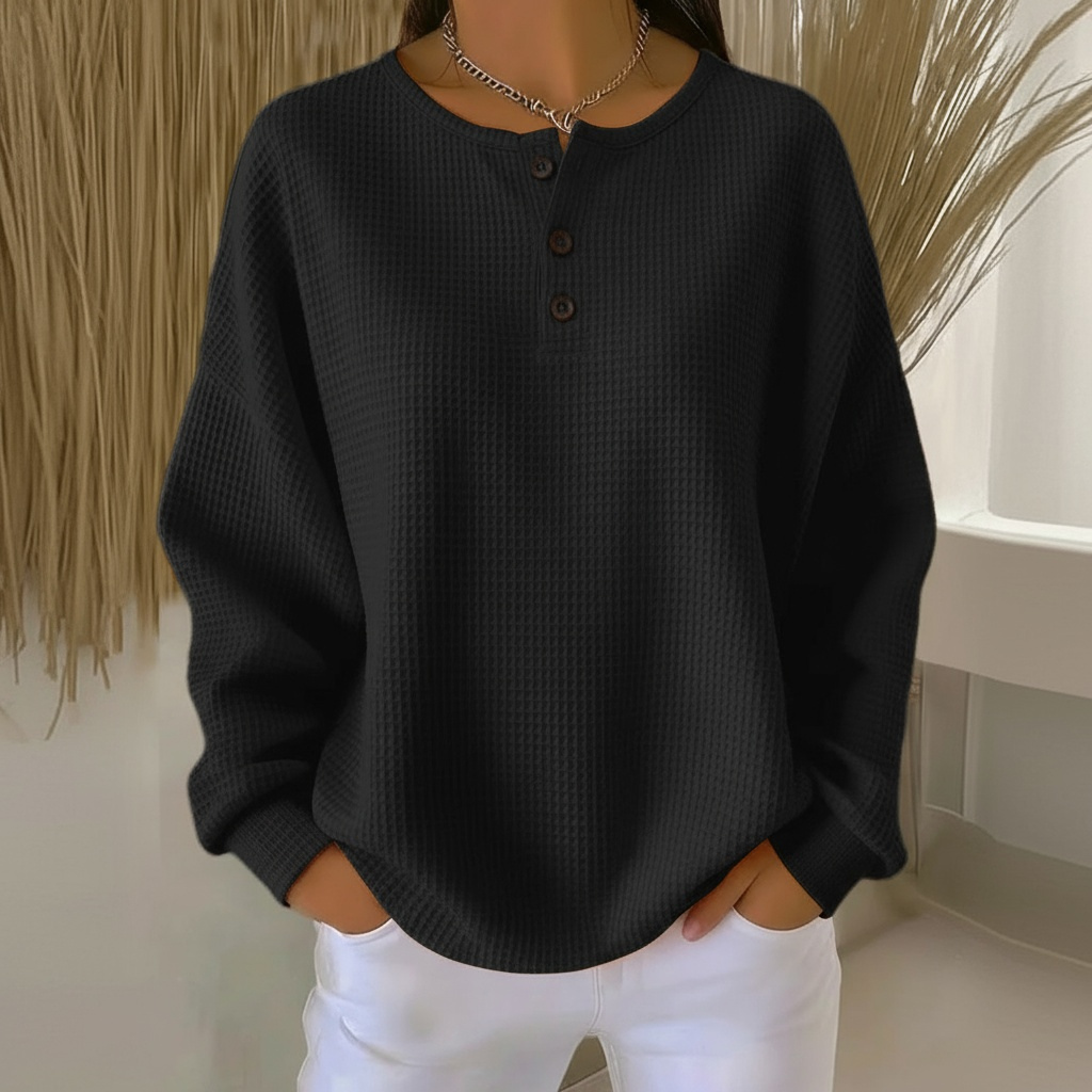 Delphina | Waffle Sweater