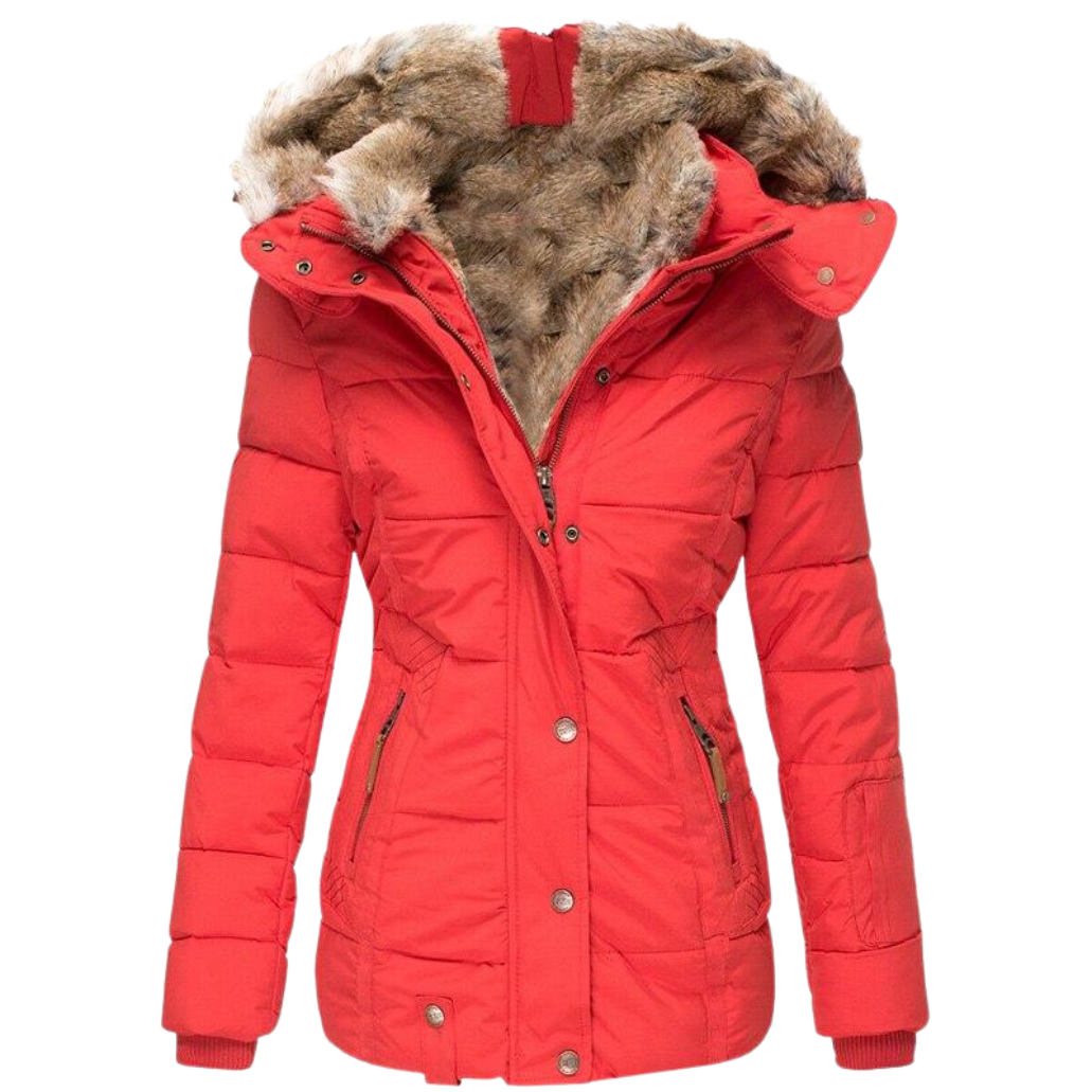 Radmila | Faux Fur Lined Stand Collar Winter Coat