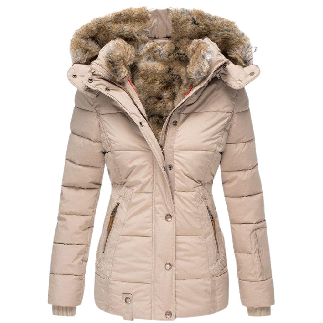 Radmila | Faux Fur Lined Stand Collar Winter Coat