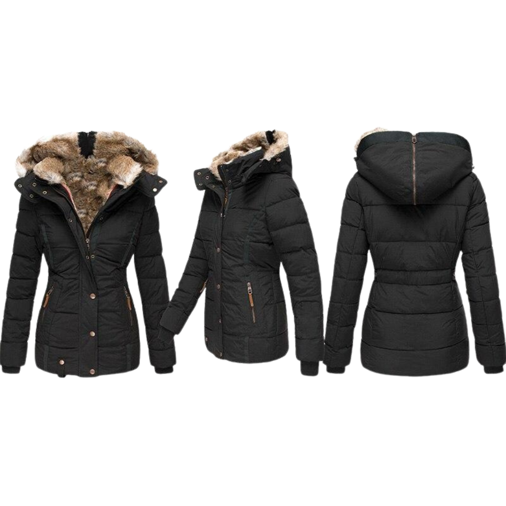 Radmila | Faux Fur Lined Stand Collar Winter Coat