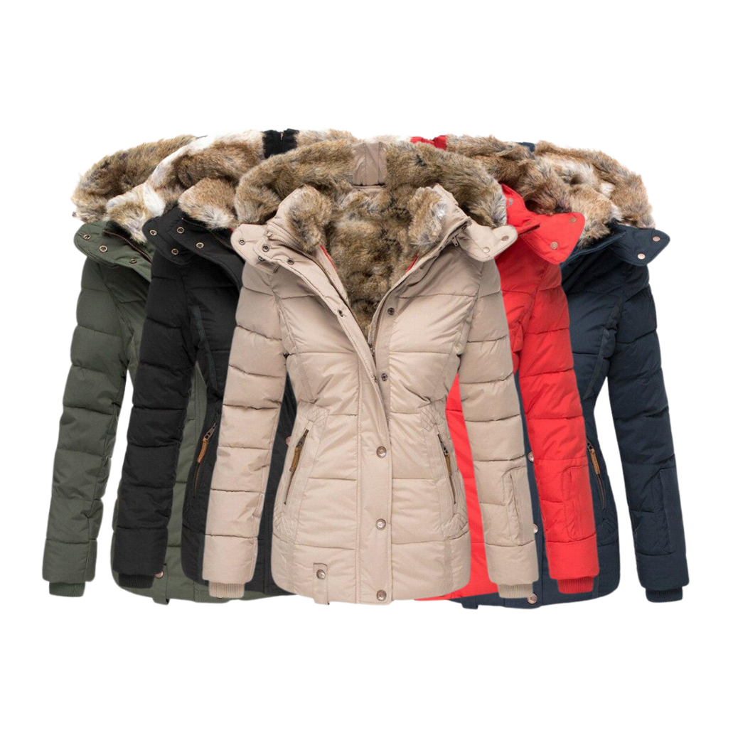 Radmila | Faux Fur Lined Stand Collar Winter Coat