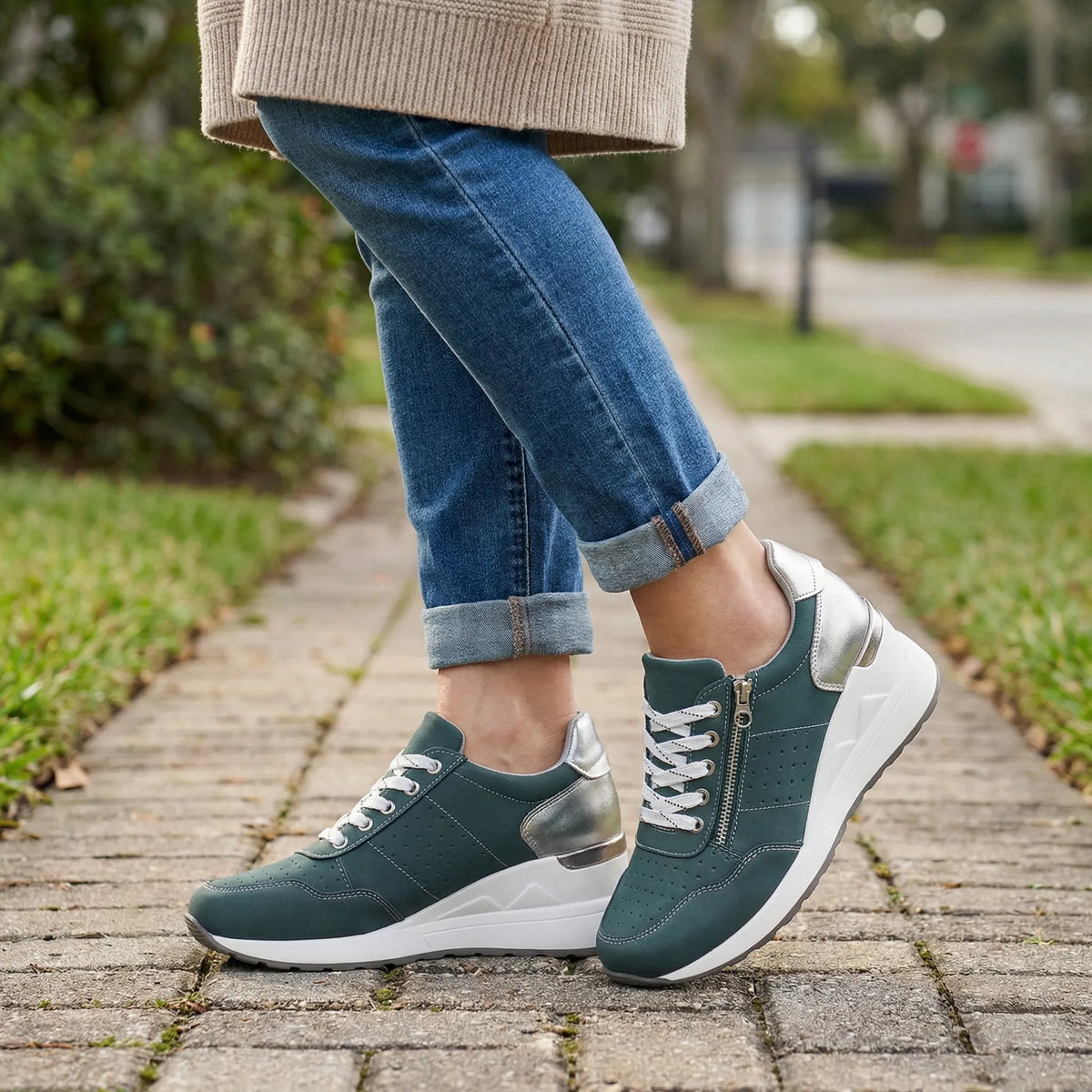 Women's Orthopedic Walking Trainers with Wedge Sole