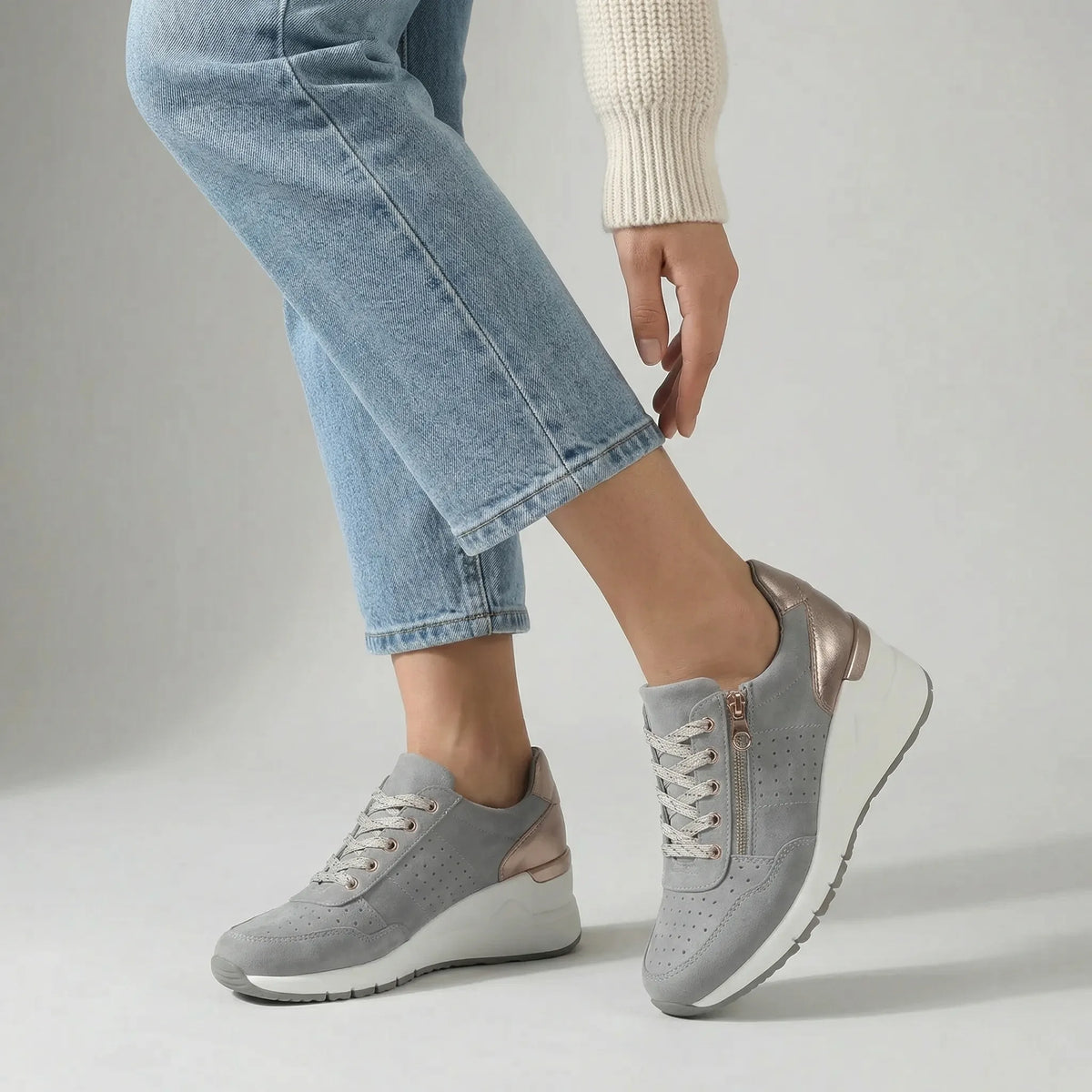 Women's Orthopedic Walking Trainers with Wedge Sole