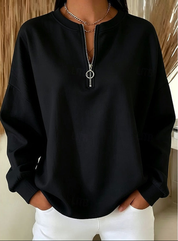 Penny-Claire Ring Pull Half-Zip Sweatshirt