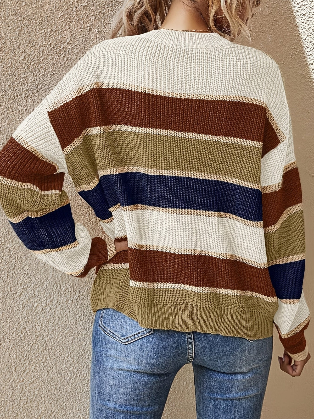 Xanthe Bold Stripe Oversized Sweater