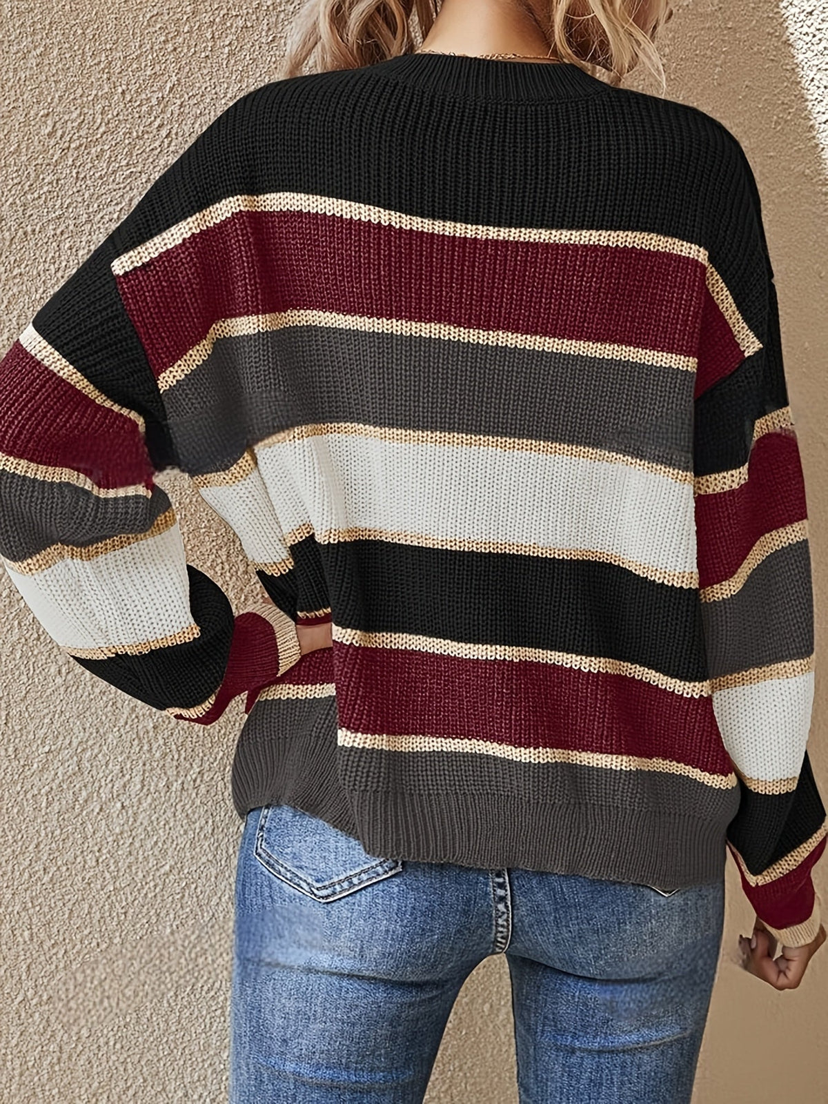 Xanthe Bold Stripe Oversized Sweater