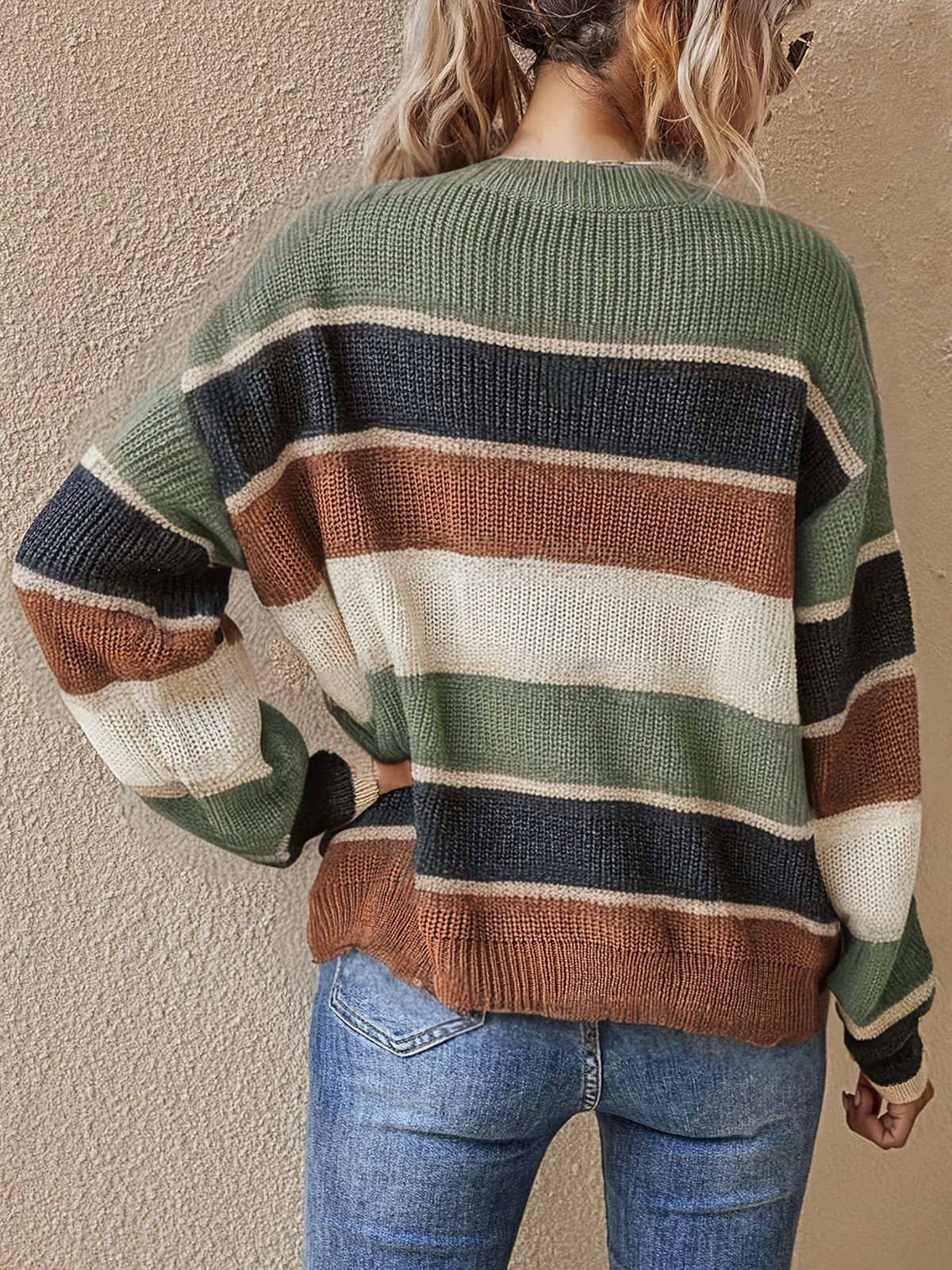 Xanthe Bold Stripe Oversized Sweater