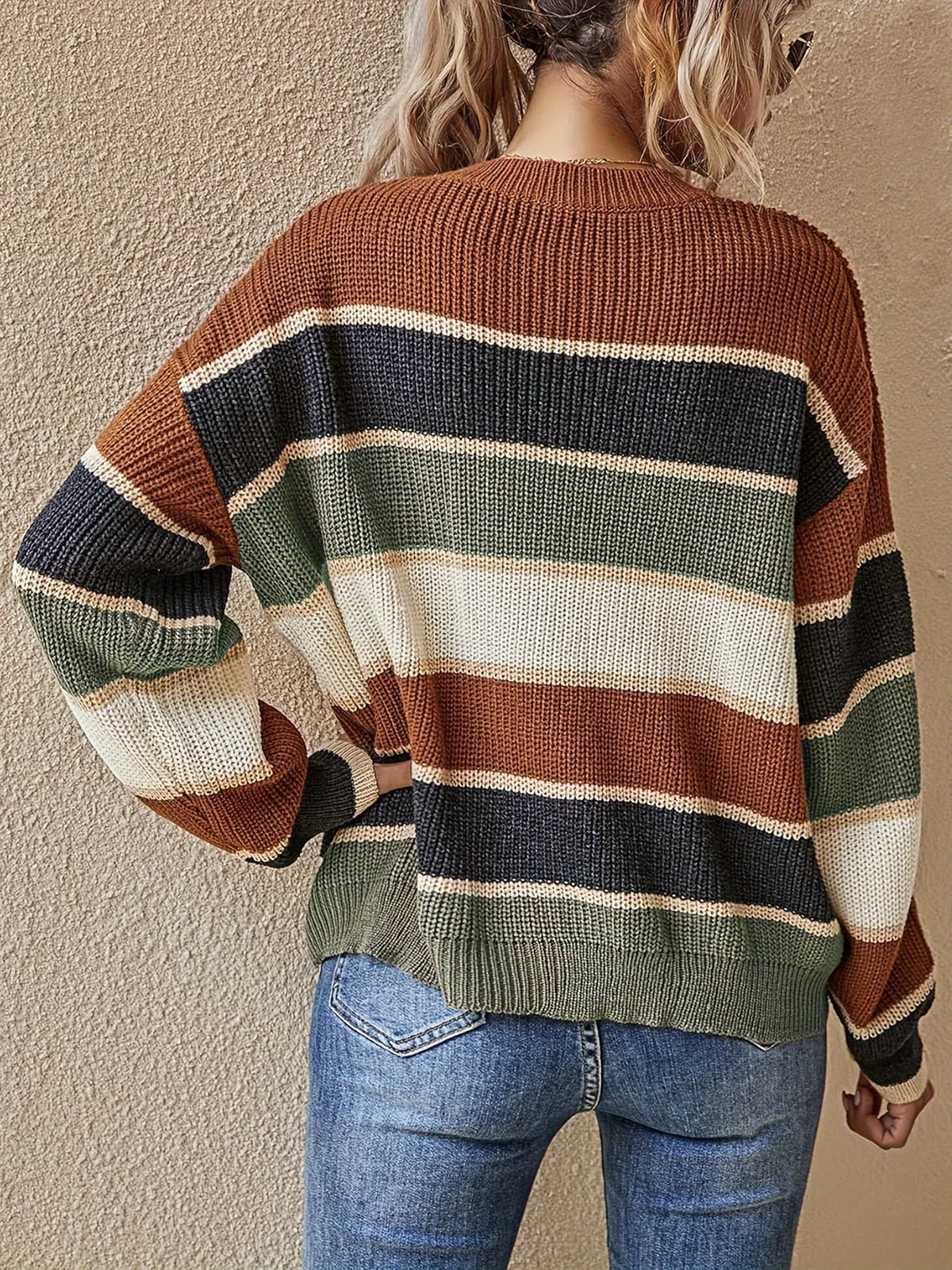 Xanthe Bold Stripe Oversized Sweater