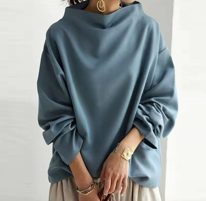 Alessandra-Eve Draped High Neck Sweater
